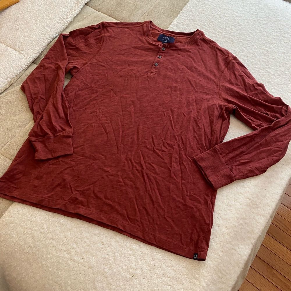 Even Tide Brand Rust Orange Men’s Long Sleeve Size XL